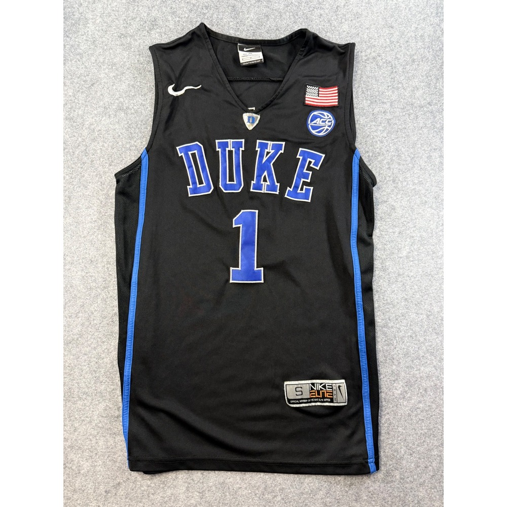 Nike Elite Duke Blue Devils Zion Williamson 1 Basketball Jersey Black Mens Small